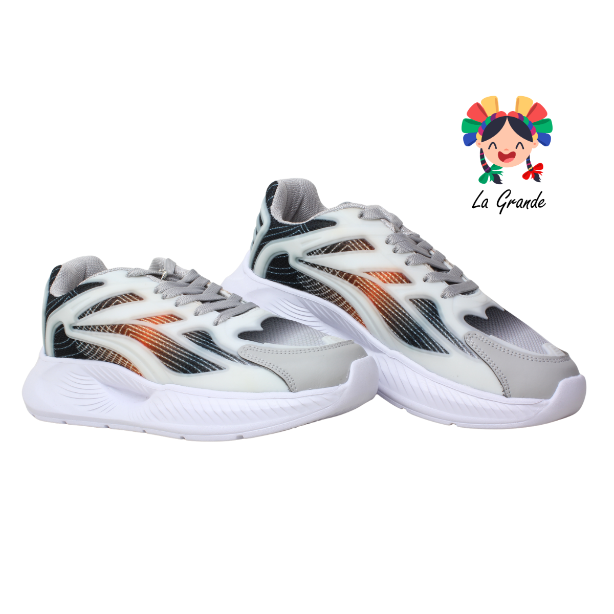 10173 MAKKENA Gris Naranja Tenis Deportivo para Caballero