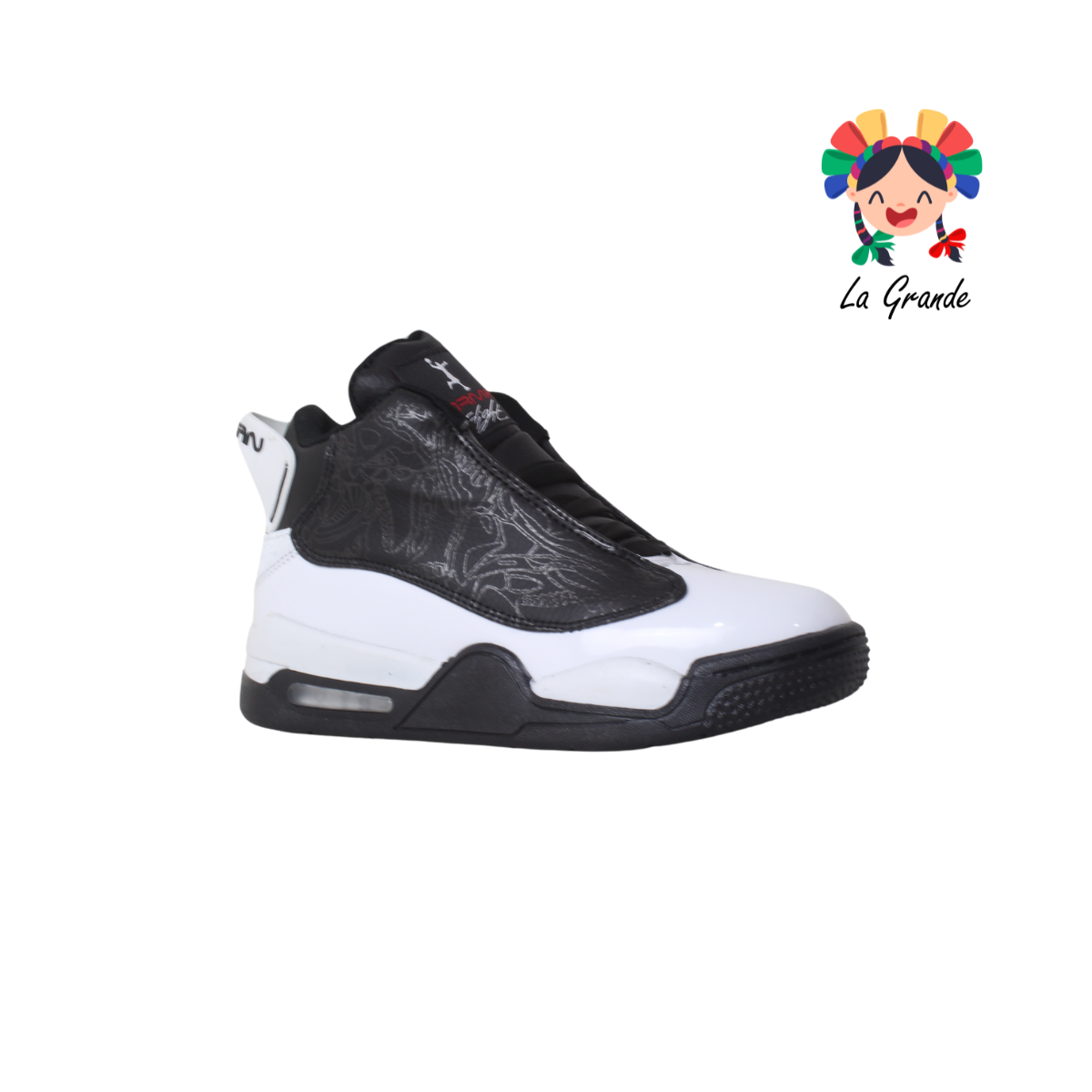 1017 HARMAN Blanco Negro Tenis Casual para Dama y Joven