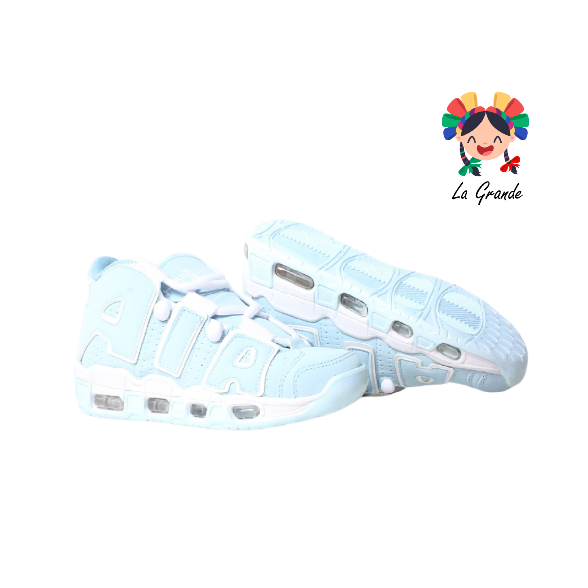 1018 HARMAN Cielo Blanco Tenis Casual para Dama, Joven y Caballero