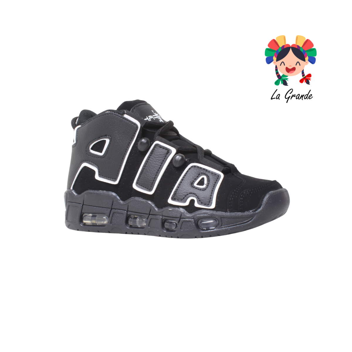 1018 HARMAN Negro Blanco Tenis Casual para Dama y Joven
