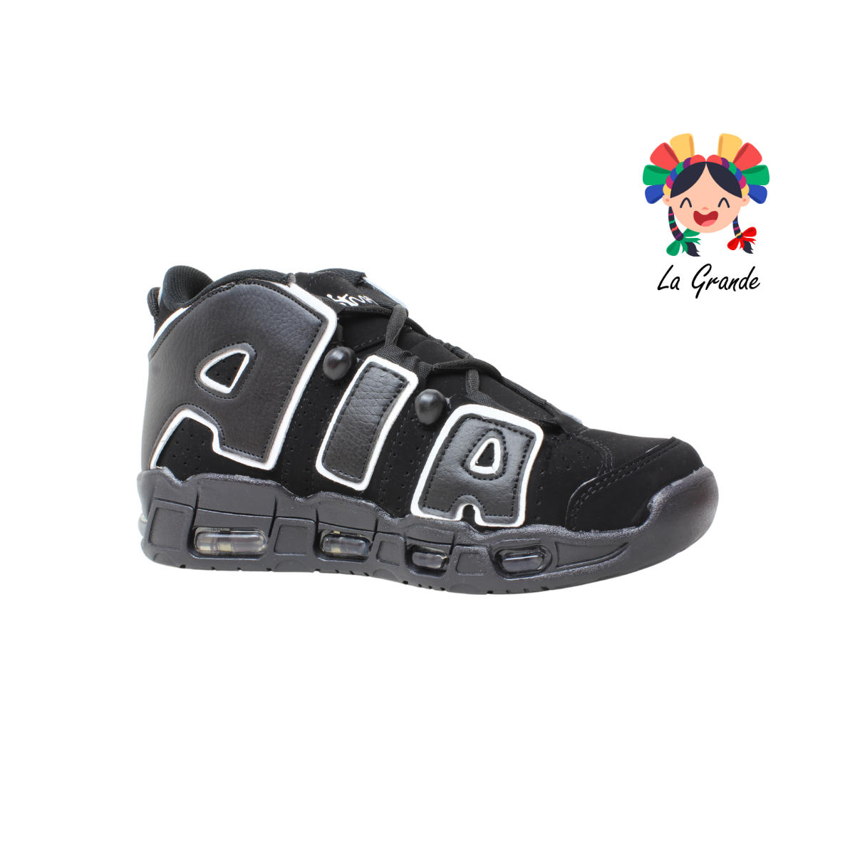1018 HARMAN Negro Blanco Tenis Casual para Dama y Joven