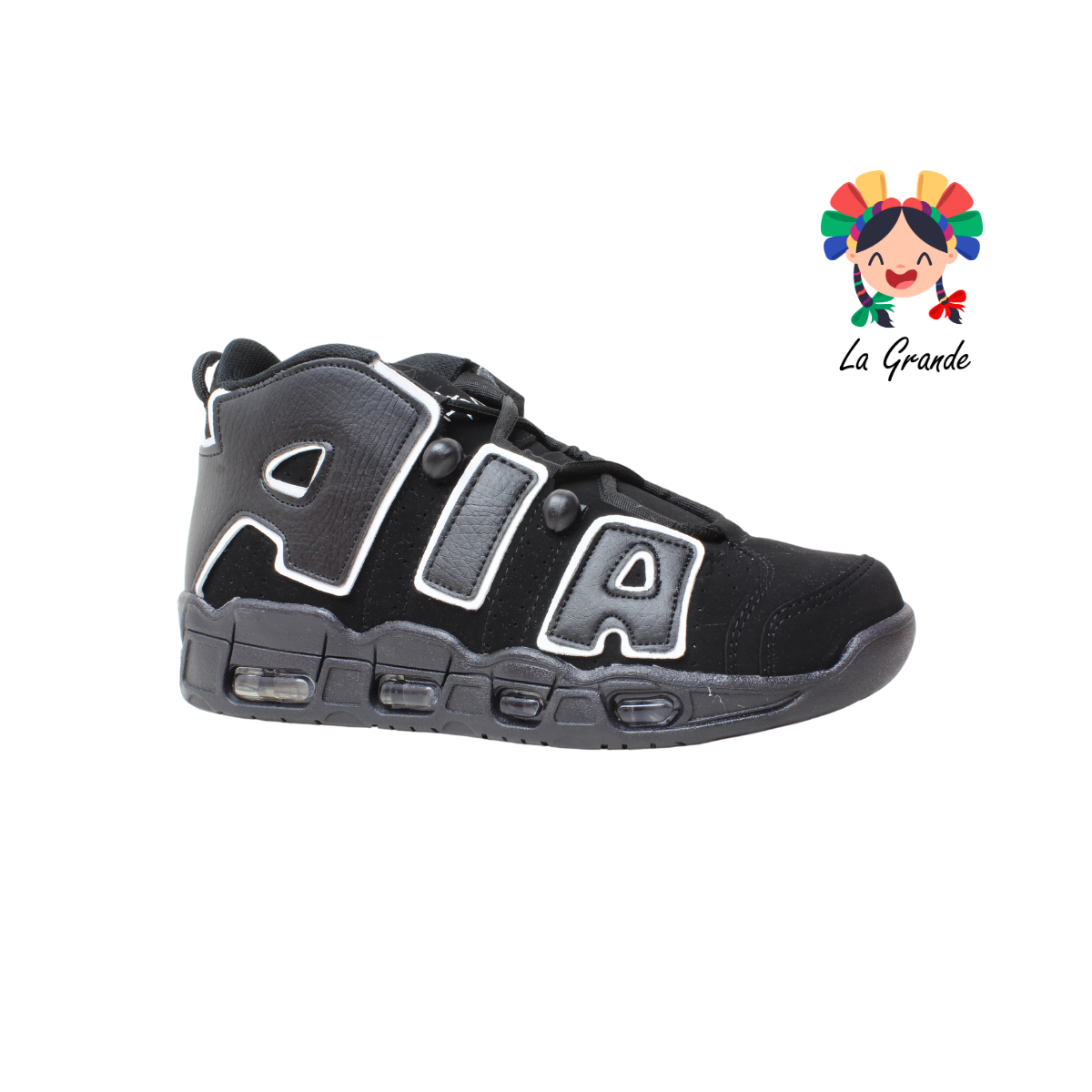 1018 HARMAN Negro Blanco Tenis Casual para Dama y Joven