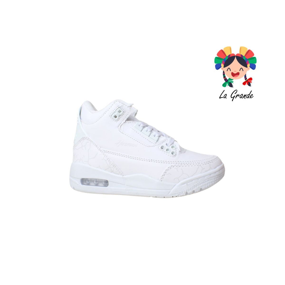 1020 HARMAN Bco Bco Tenis Casual para Dama, Joven y Caballero