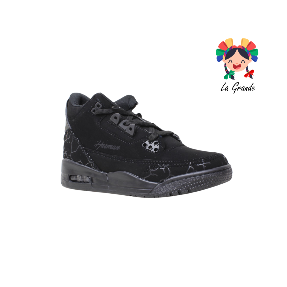 1020 HARMAN Negro nobuck tenis de bota para caballero