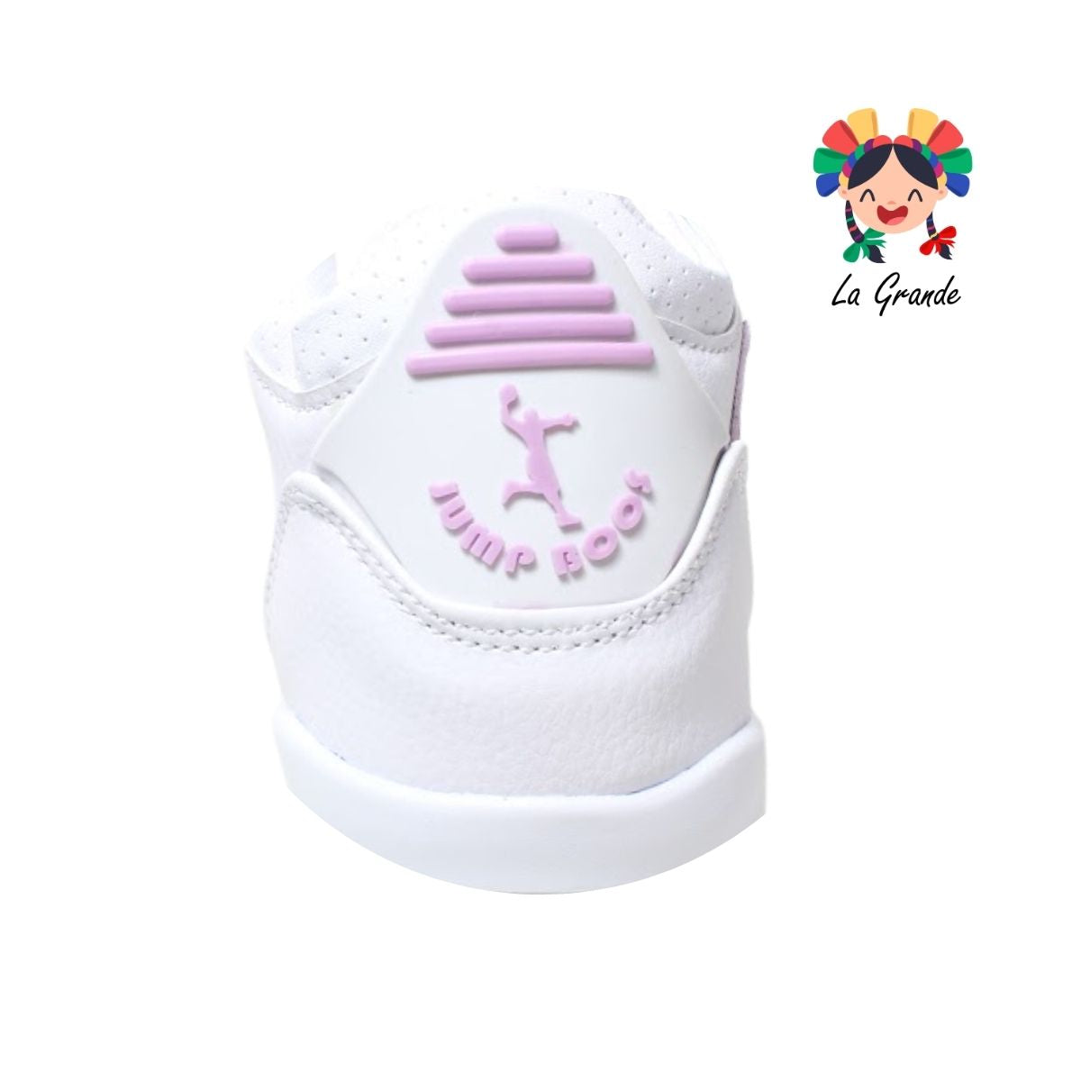 1021 HARMAN Blanco Lila Tenis Casual para Niña y Niño