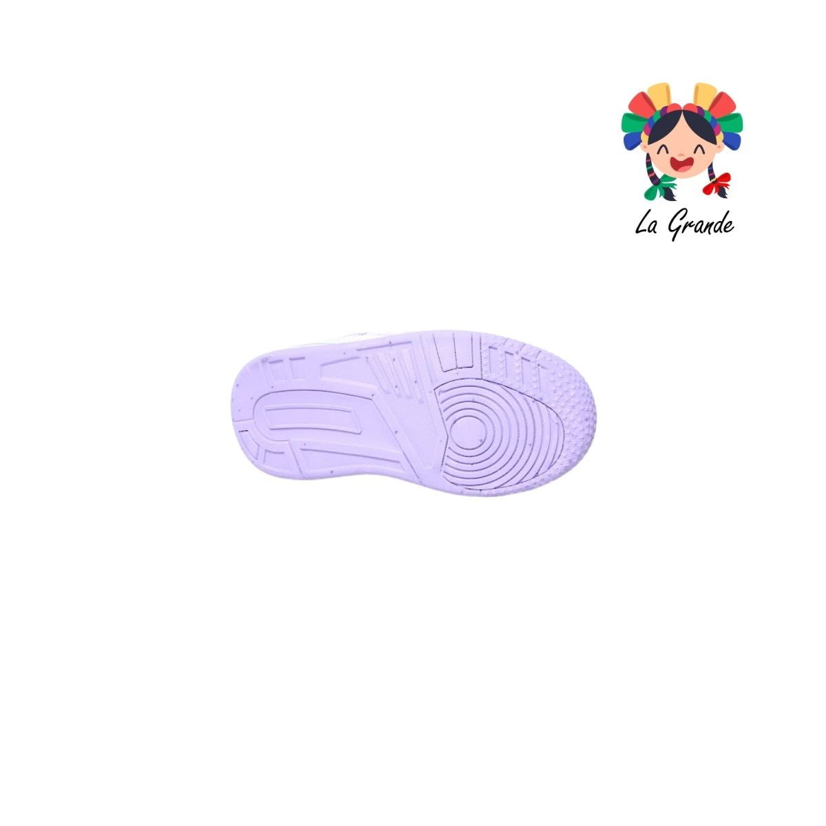 1021 HARMAN Blanco Lila Tenis Casual para Niña y Niño