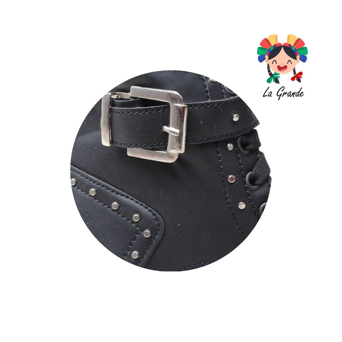 1030 TABU Negro Napa Bota Casual con Estoperol para Dama