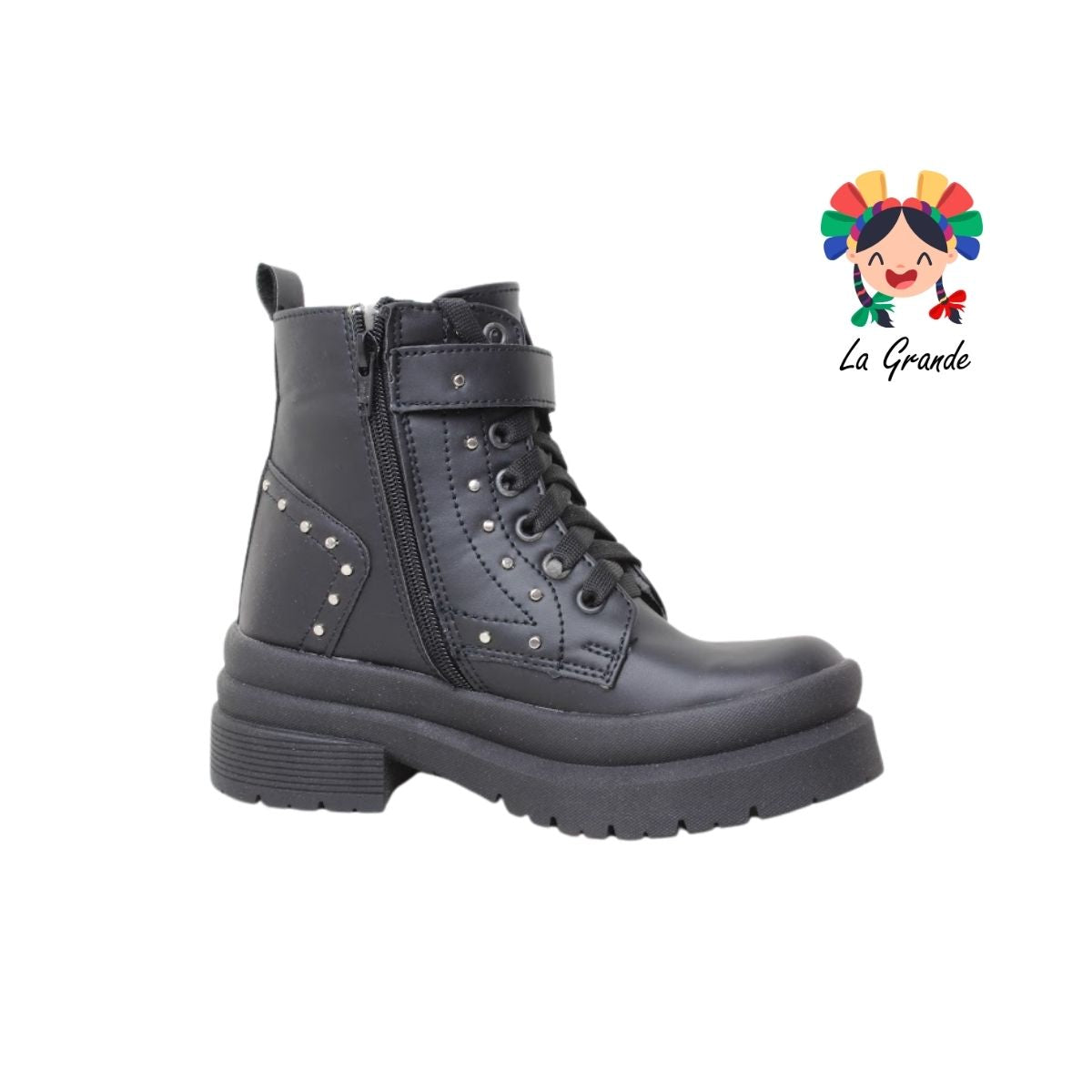 1030 TABU Negro Napa Bota Casual con Estoperol para Dama