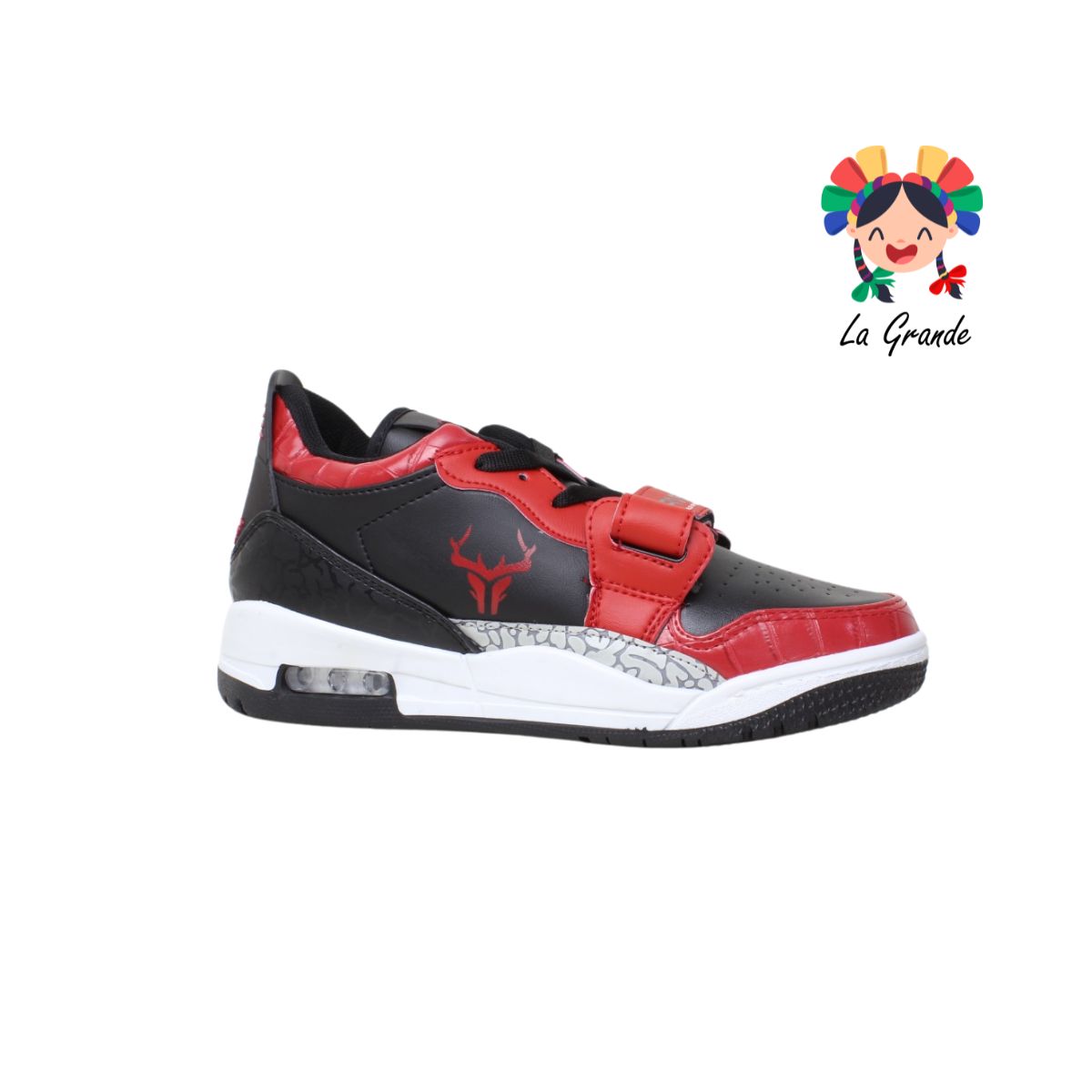 1031-C HARMAN Negro Rojo Sint Tenis Casual para Caballero