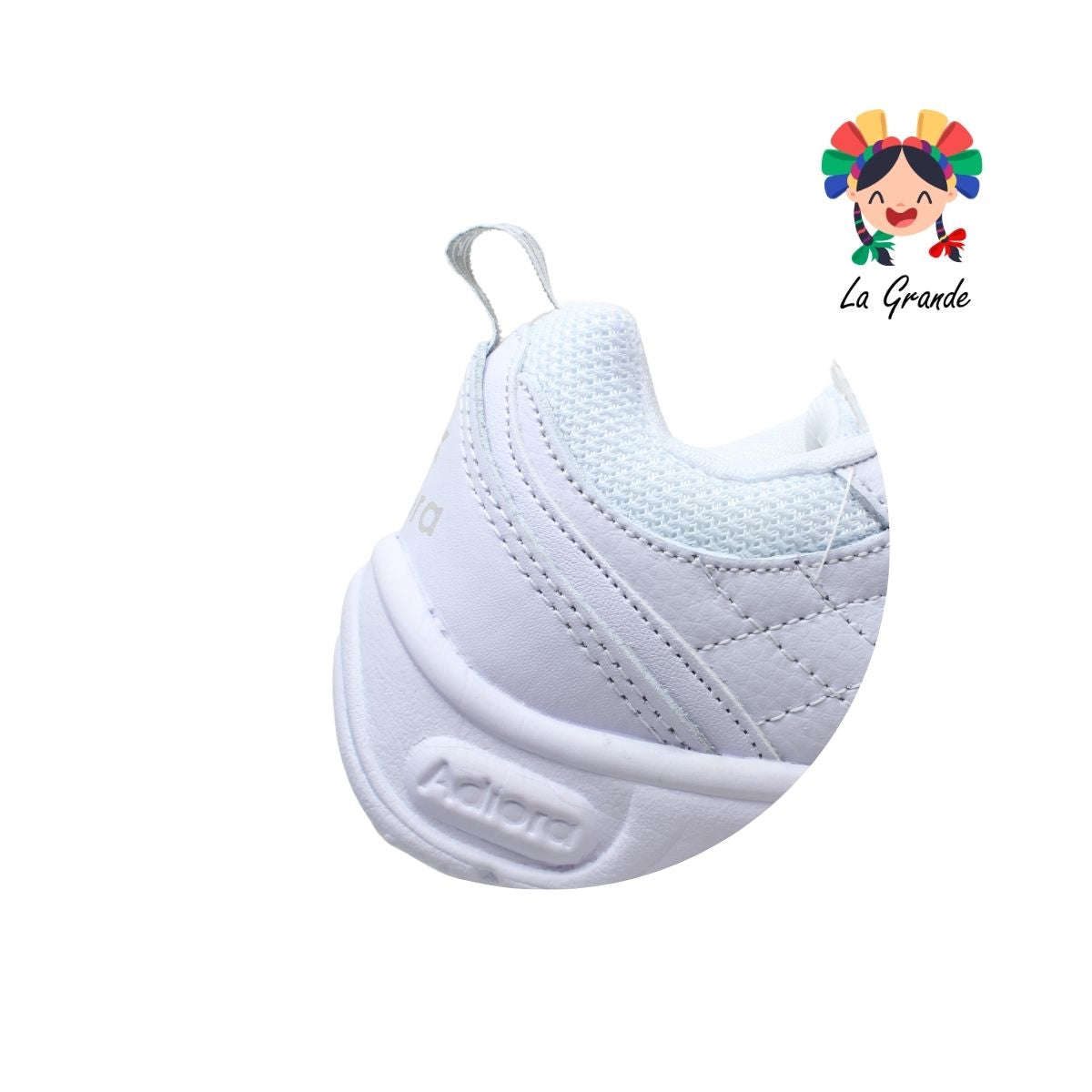 1041 ADIORA Blanco Total Tenis Deportivo para Niña y Niño