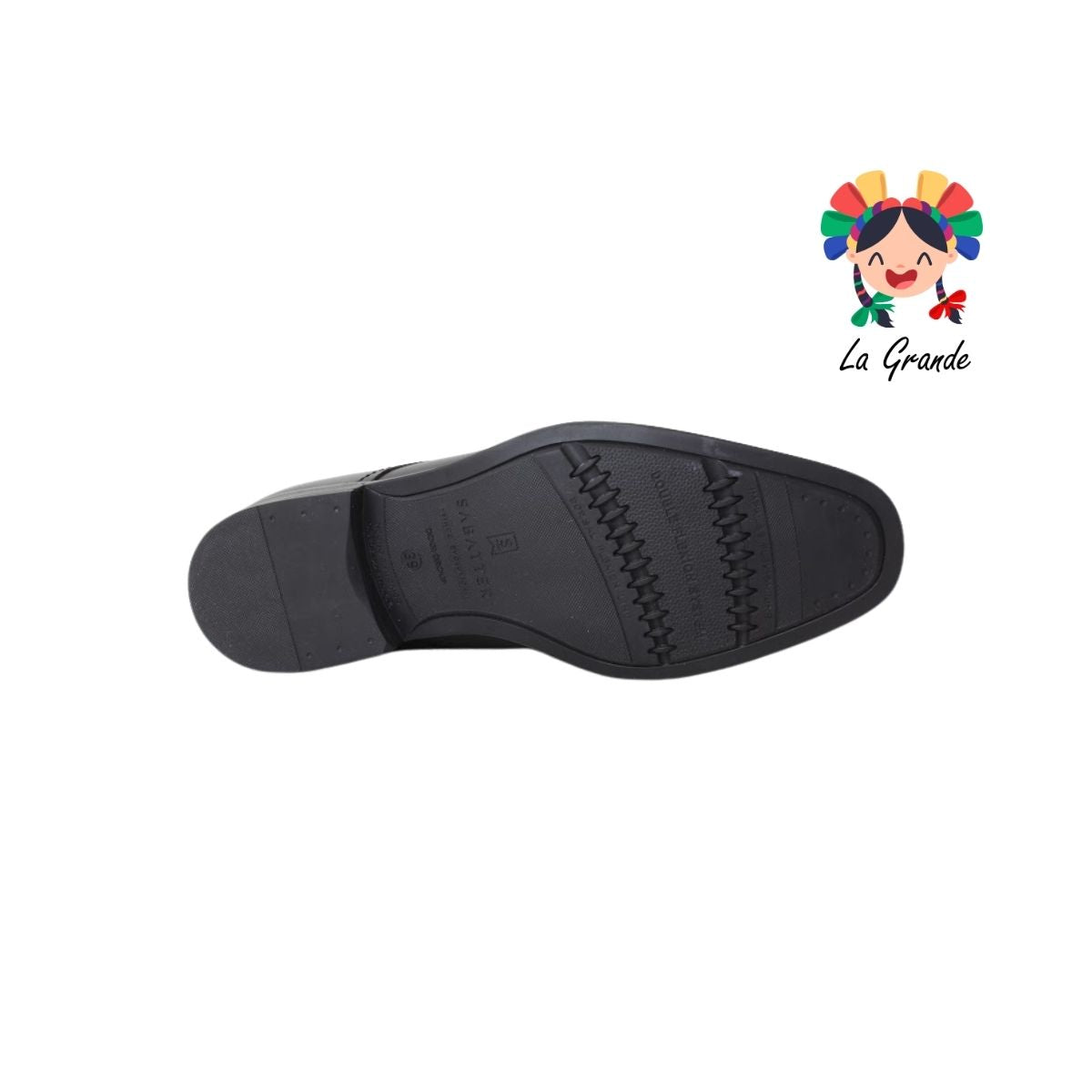 1041 DOGI Negro Piel Zapato Casual para Caballero