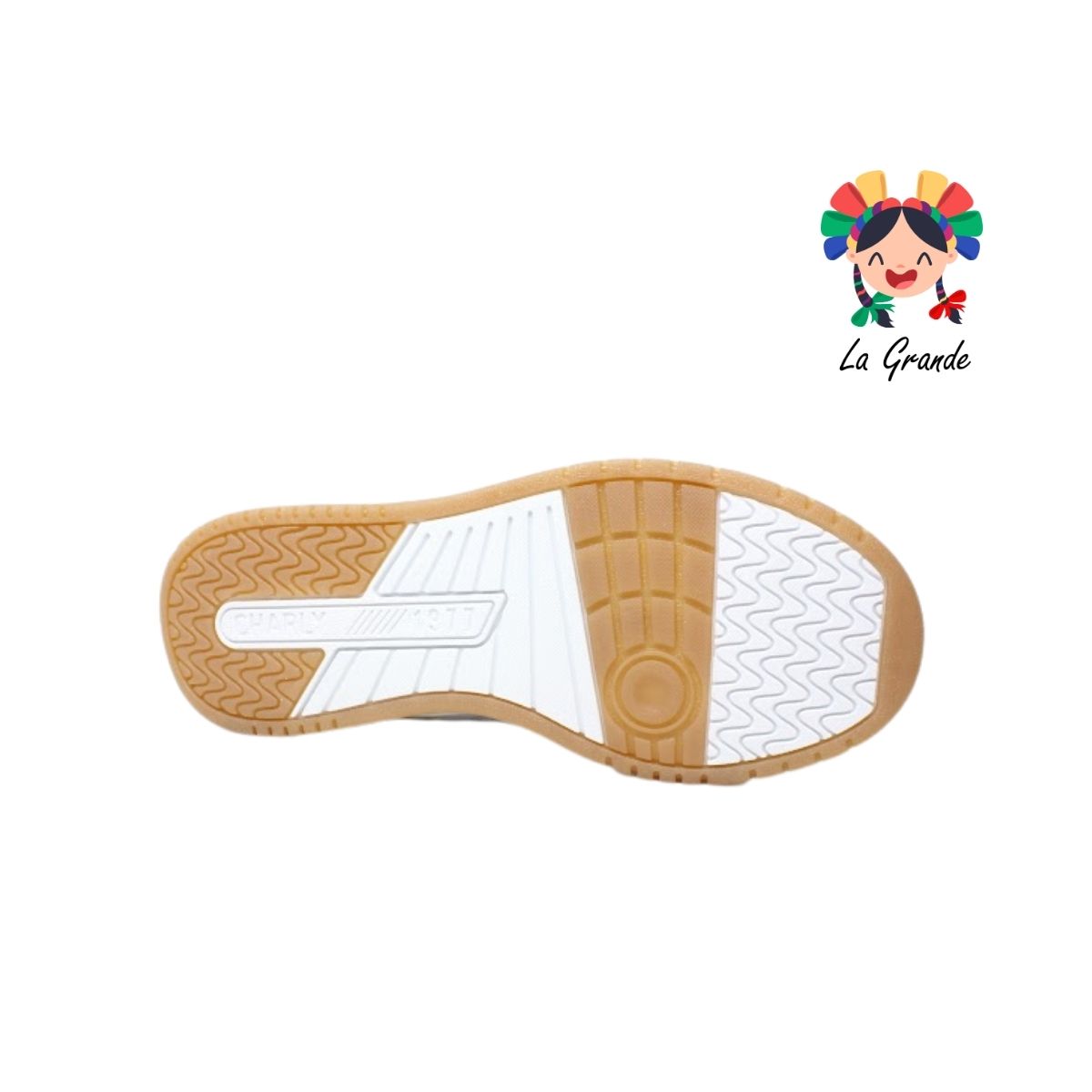 1050571 CHARLY Blanco Beige Tenis Casual para Dama, Joven y Caballero