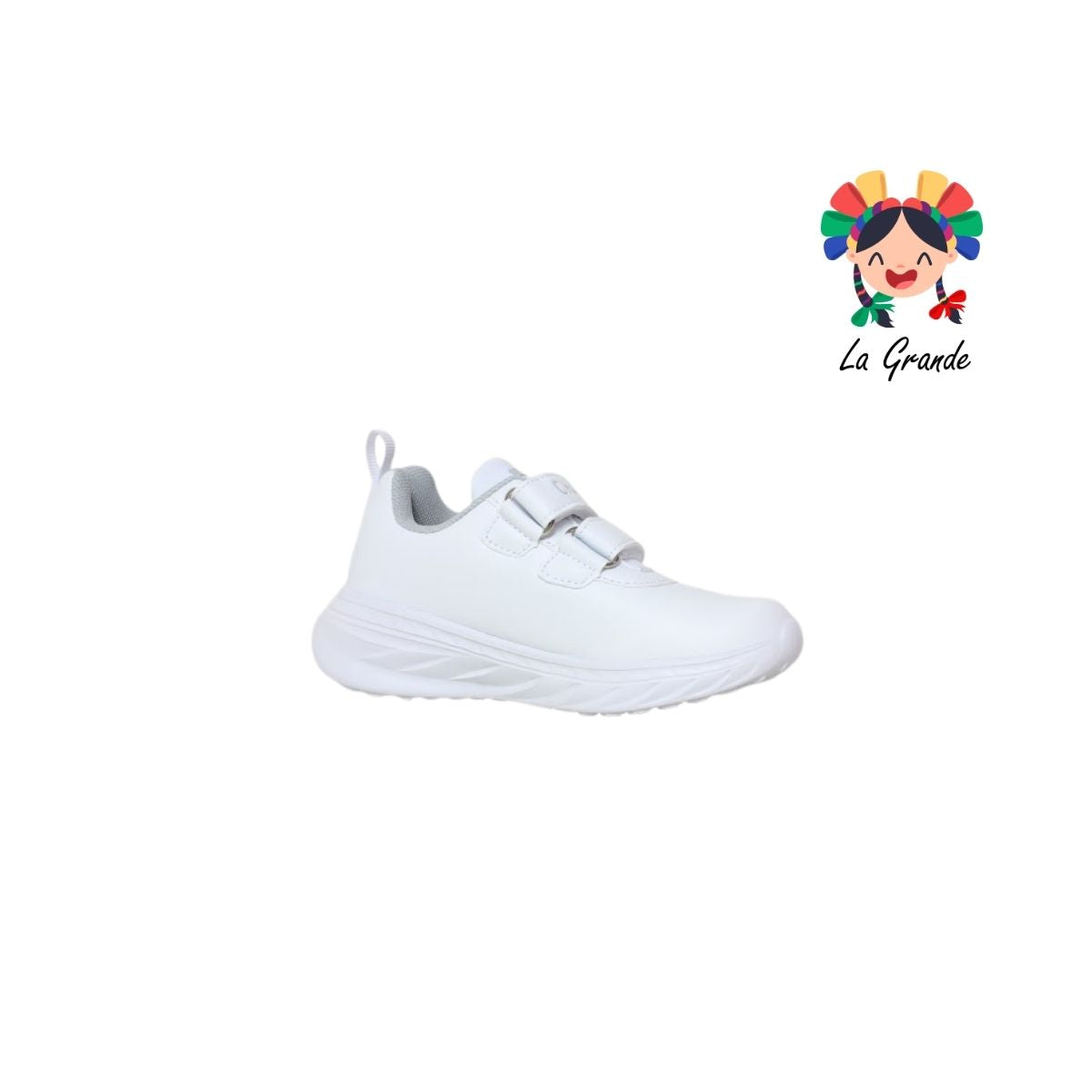 1065145 CHARLY Blanco Gris Tenis Deportivo para niño y niña