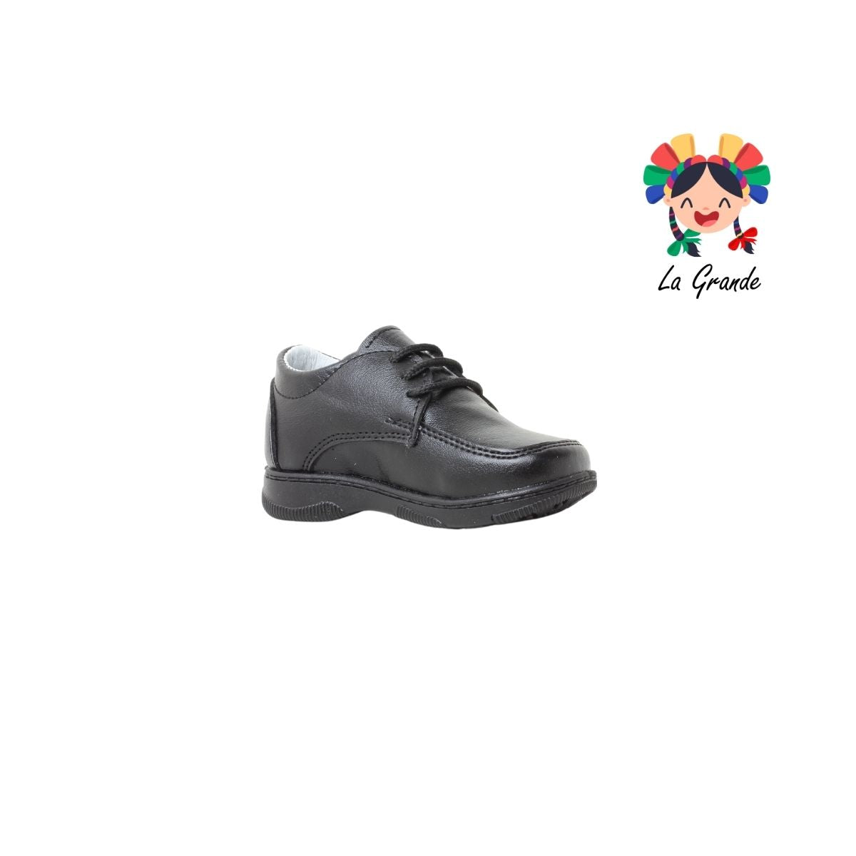 1070 CORAJITO Negro Piel Zapato Escolar para Bebé