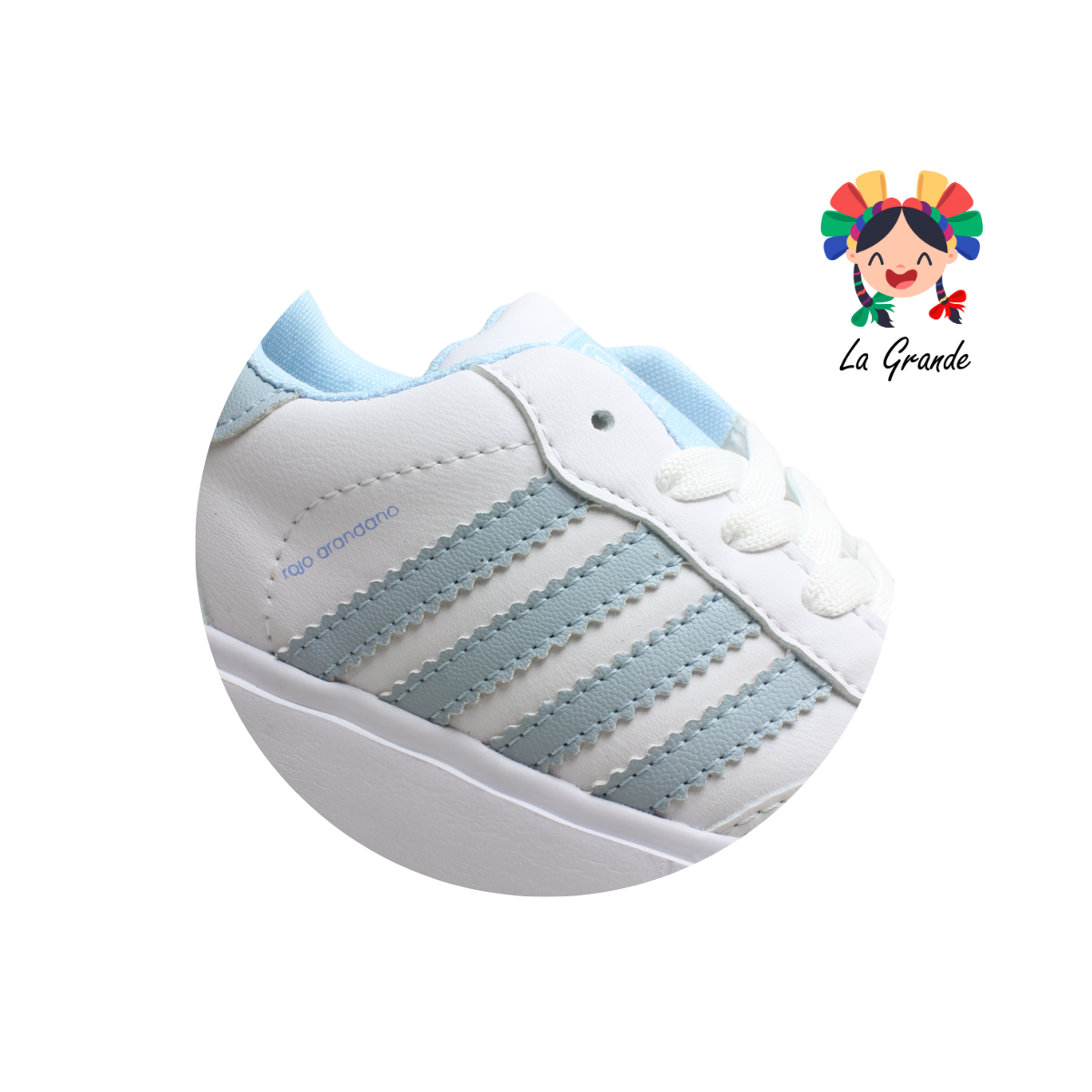 1929 ROJO ARANDANO Blanco Cielo Tenis Casual para Niña, Niño