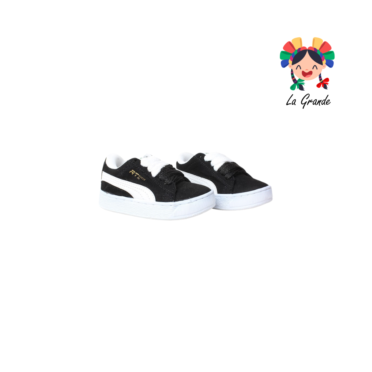 1080 WINS Negro Blanco Sintético Tenis Casual para Niña y Niño