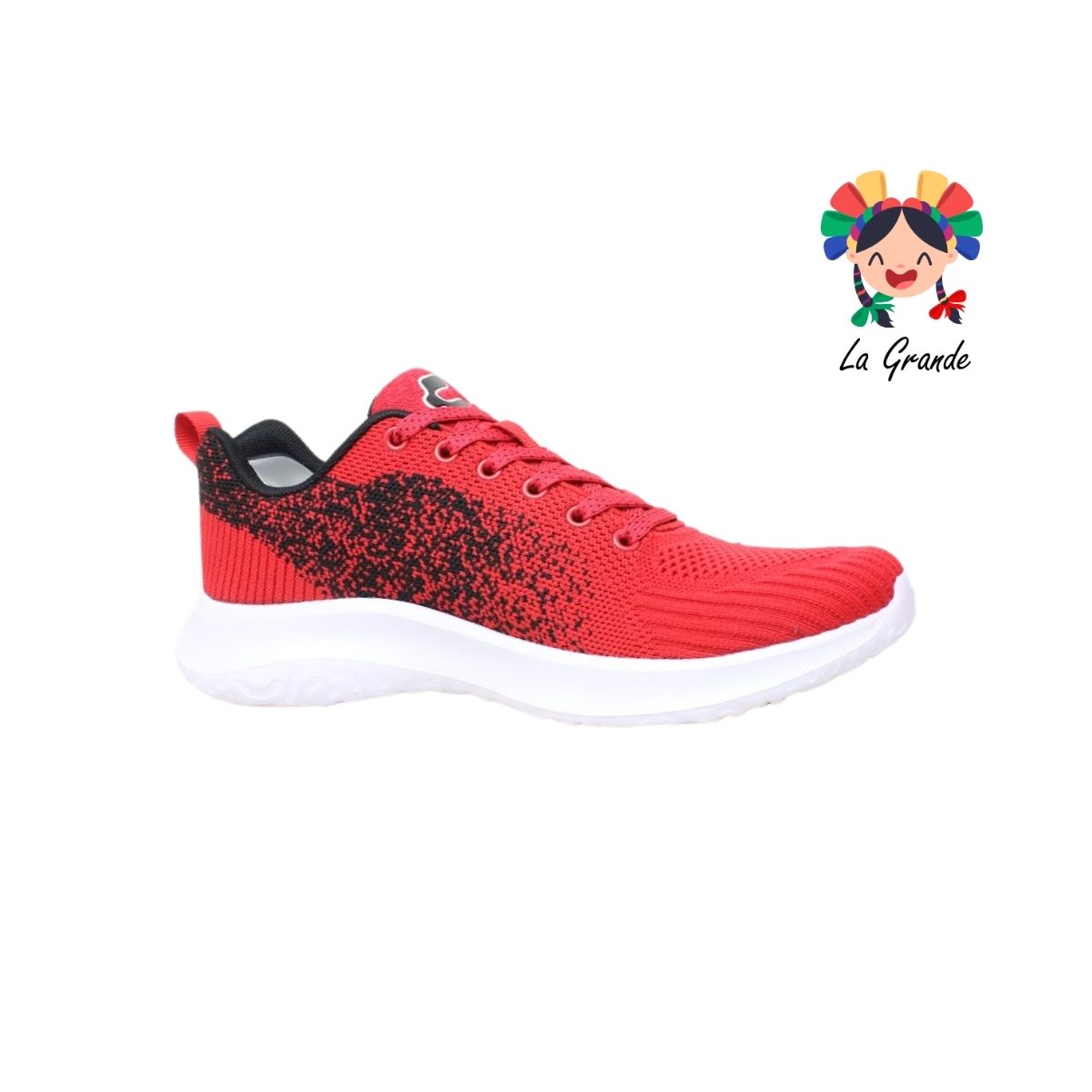 1086517 CHARLY Rojo Negro Tenis Deportivo para Caballero