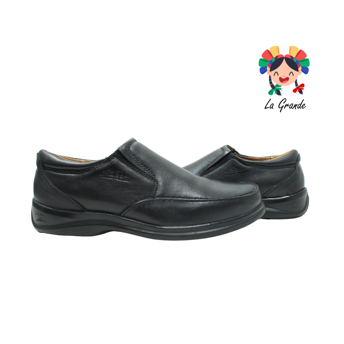1087 KA99 Negro Borrego Piel Zapato Confort para Caballero