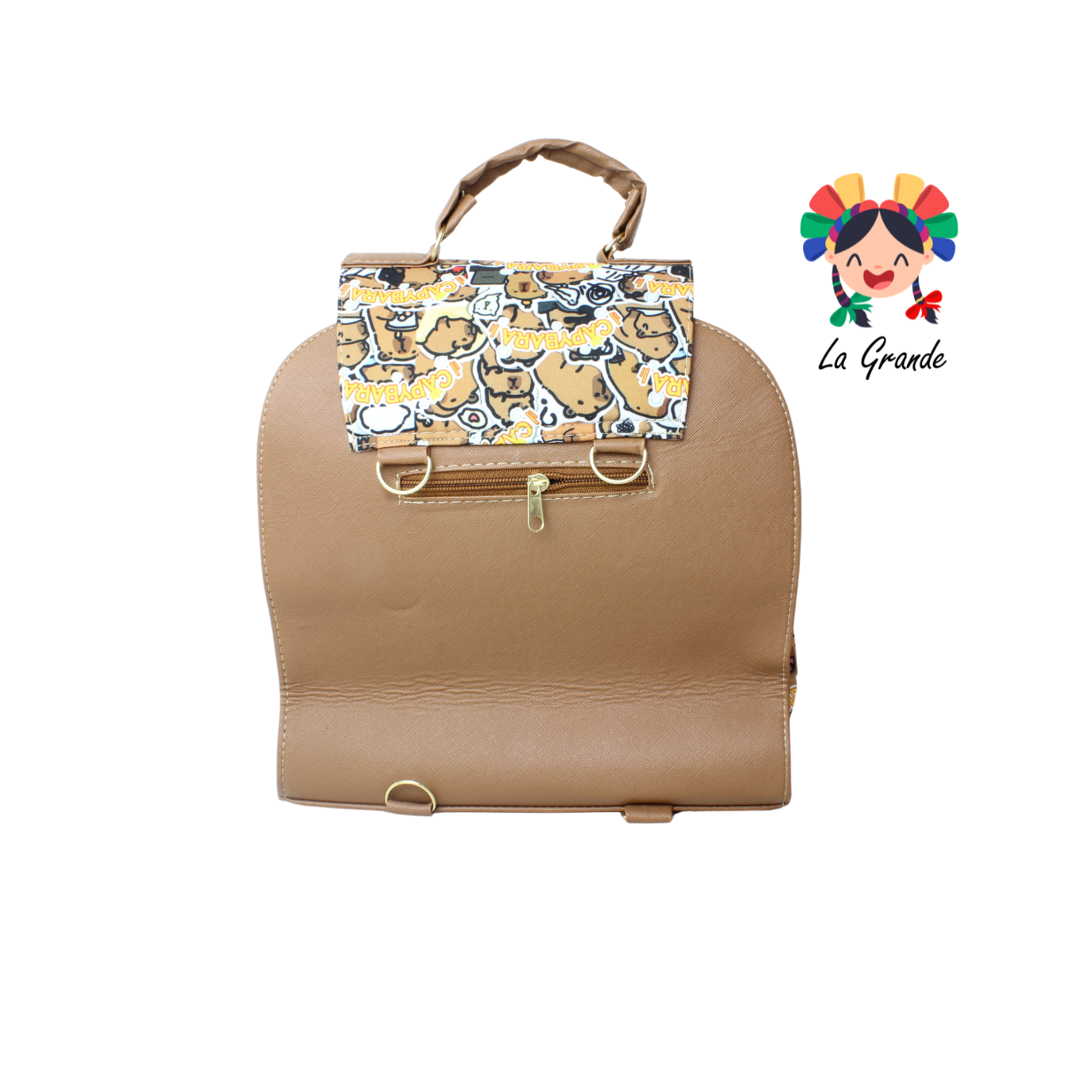 026 Mochila Café Capibara Casual para Dama