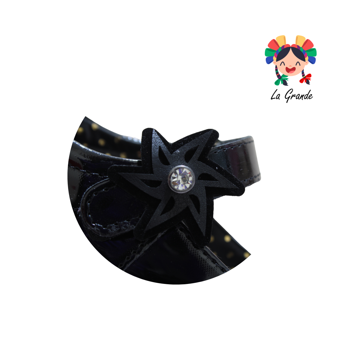 14001 LUPITAS Negro Charol Zapato Escolar para Niña