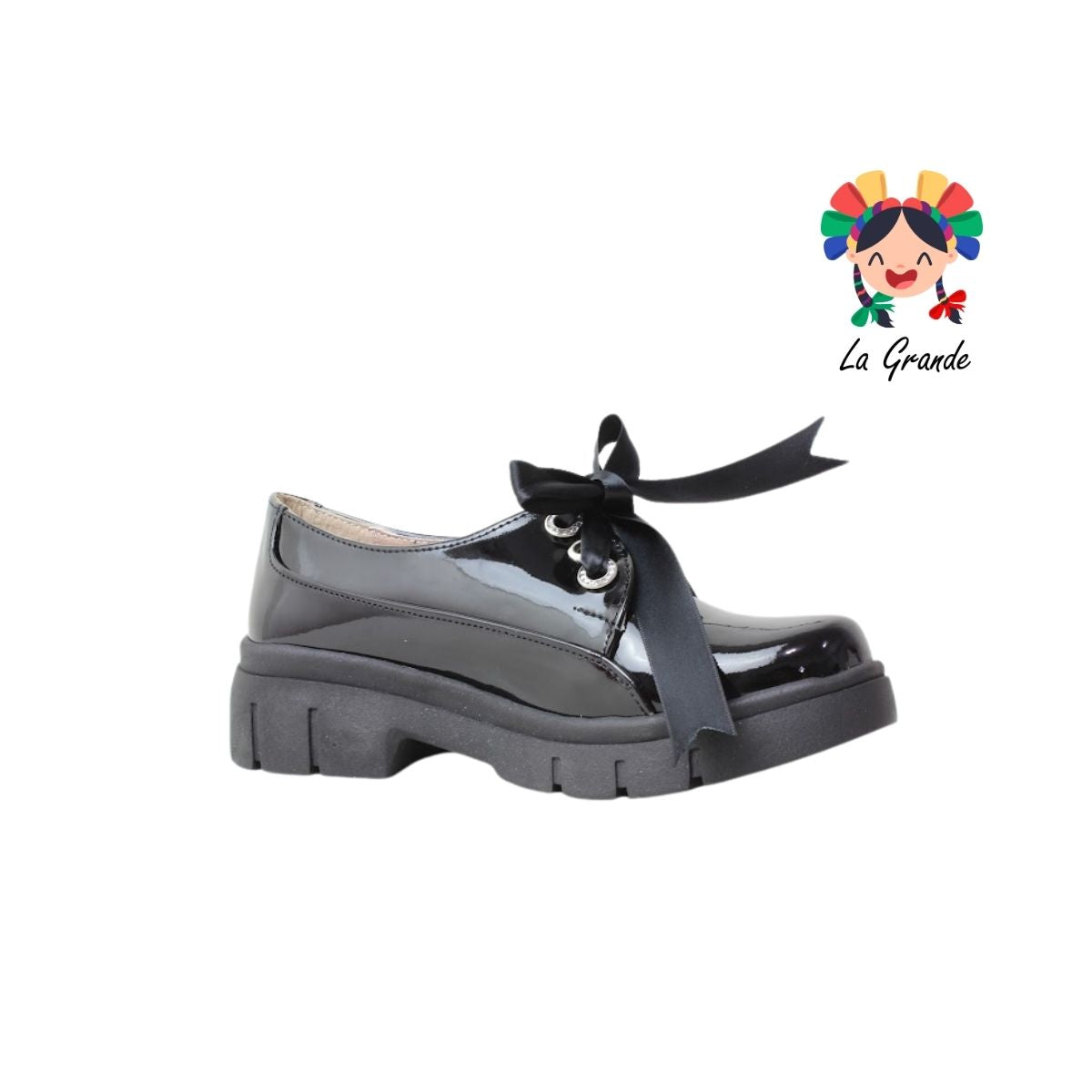 110 MIG NACEREM Negro Charol Zapato Escolar para Dama