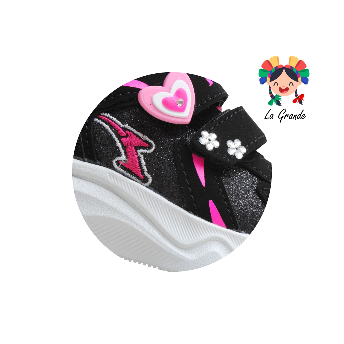 110 PEQUES Negro Fucsia Casual para Bebe