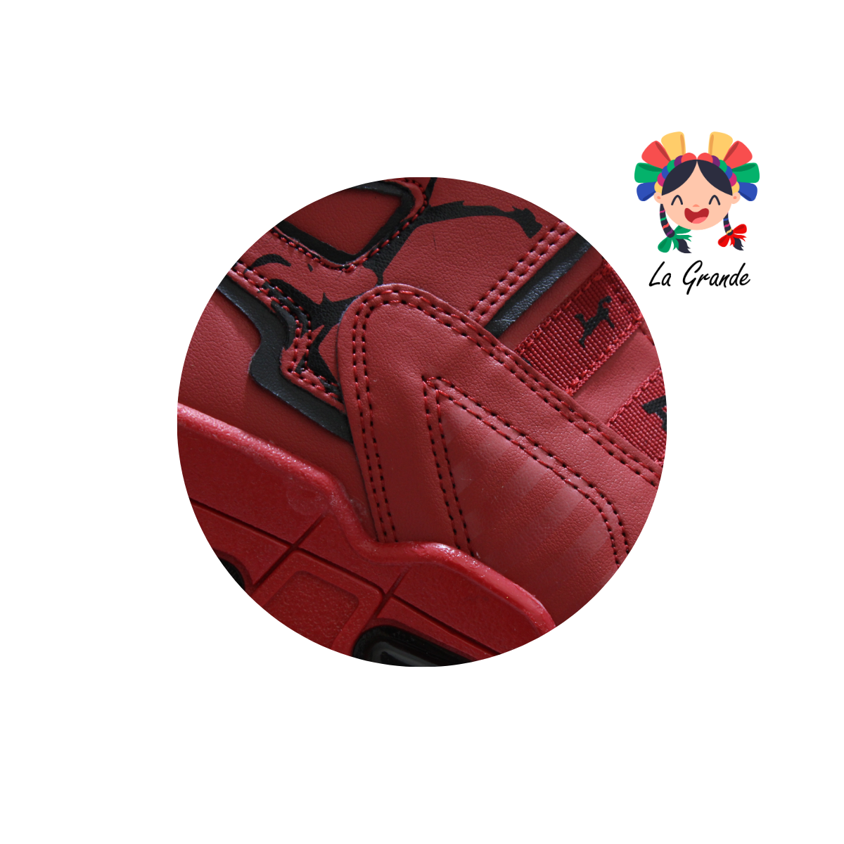 1019 HARMAN Rojo Negro Tenis Casual para Caballero
