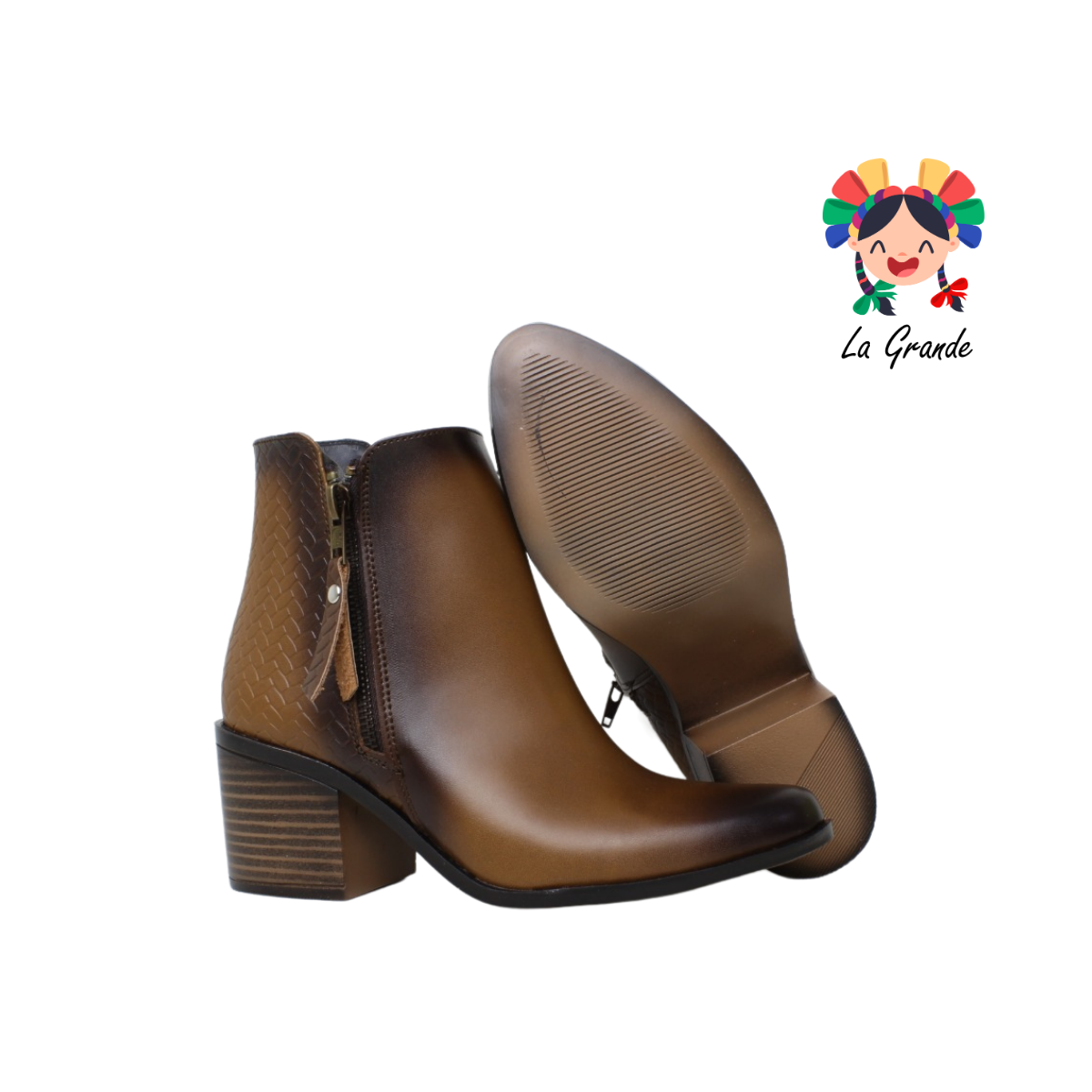 113 LEOPATRIA Miel Bota Casual para Dama