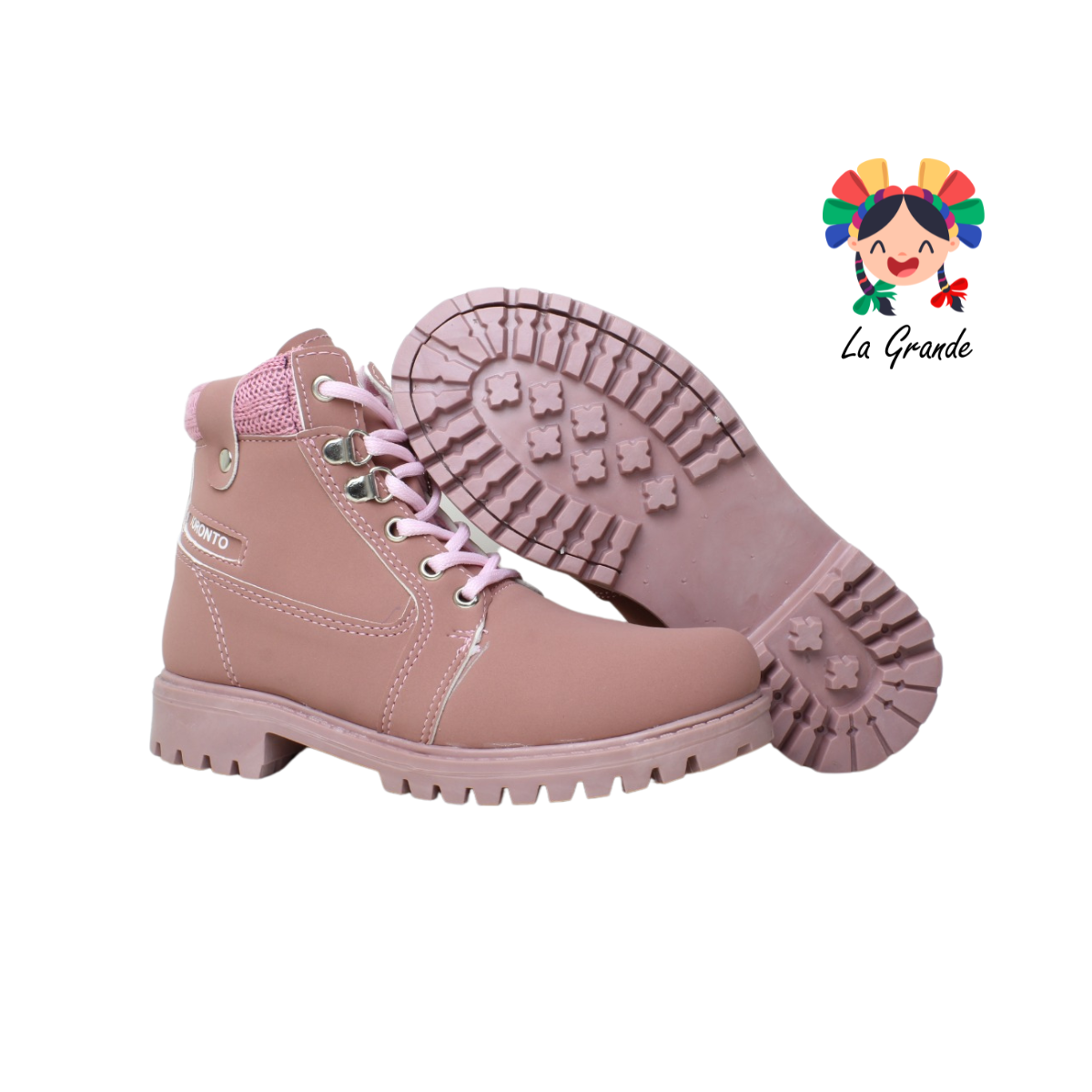 1150 TORONTO Rosa Nobuck Bota Casual Montaña para Dama