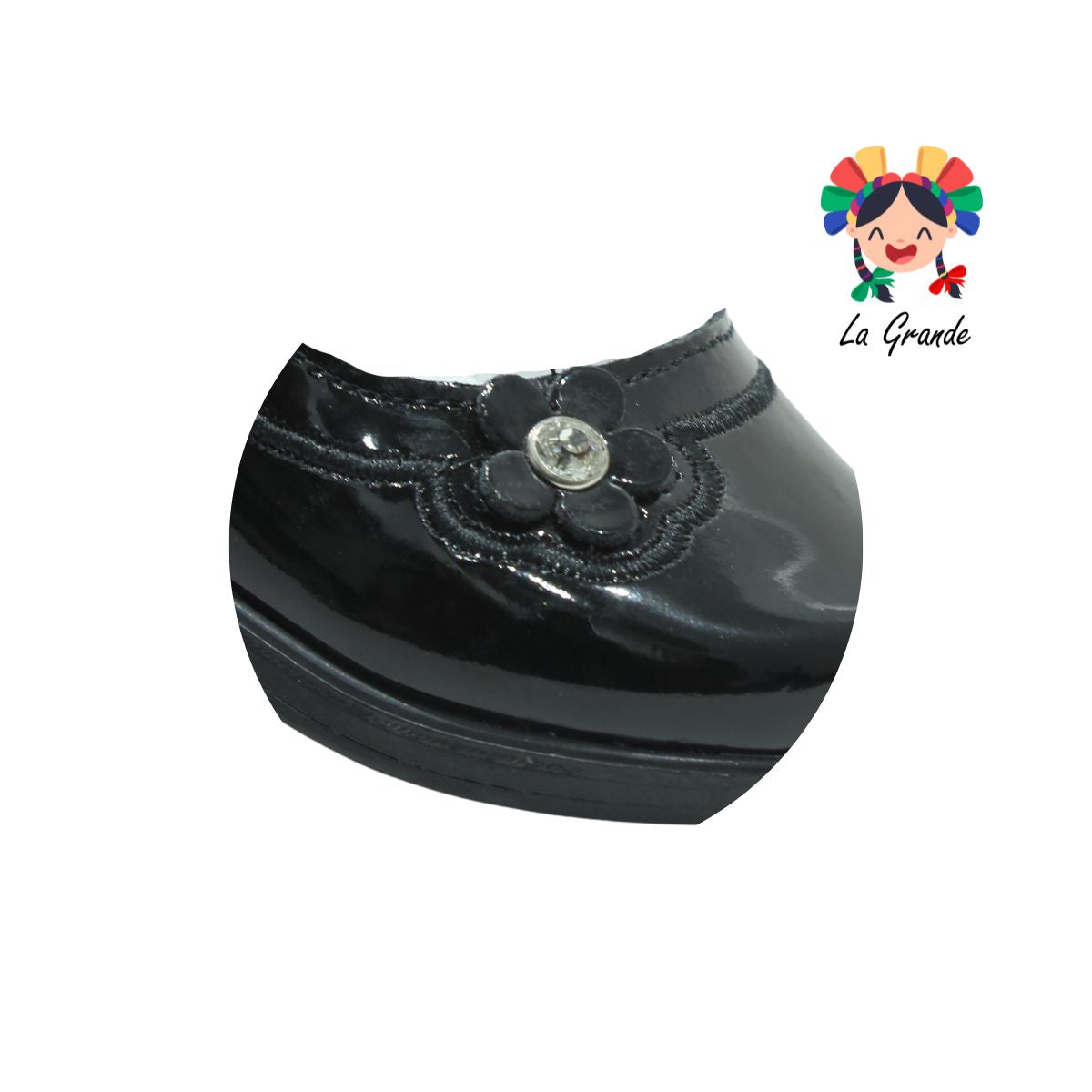 1166 MUJER BONITA Negro Charol Zapato Escolar para Niña