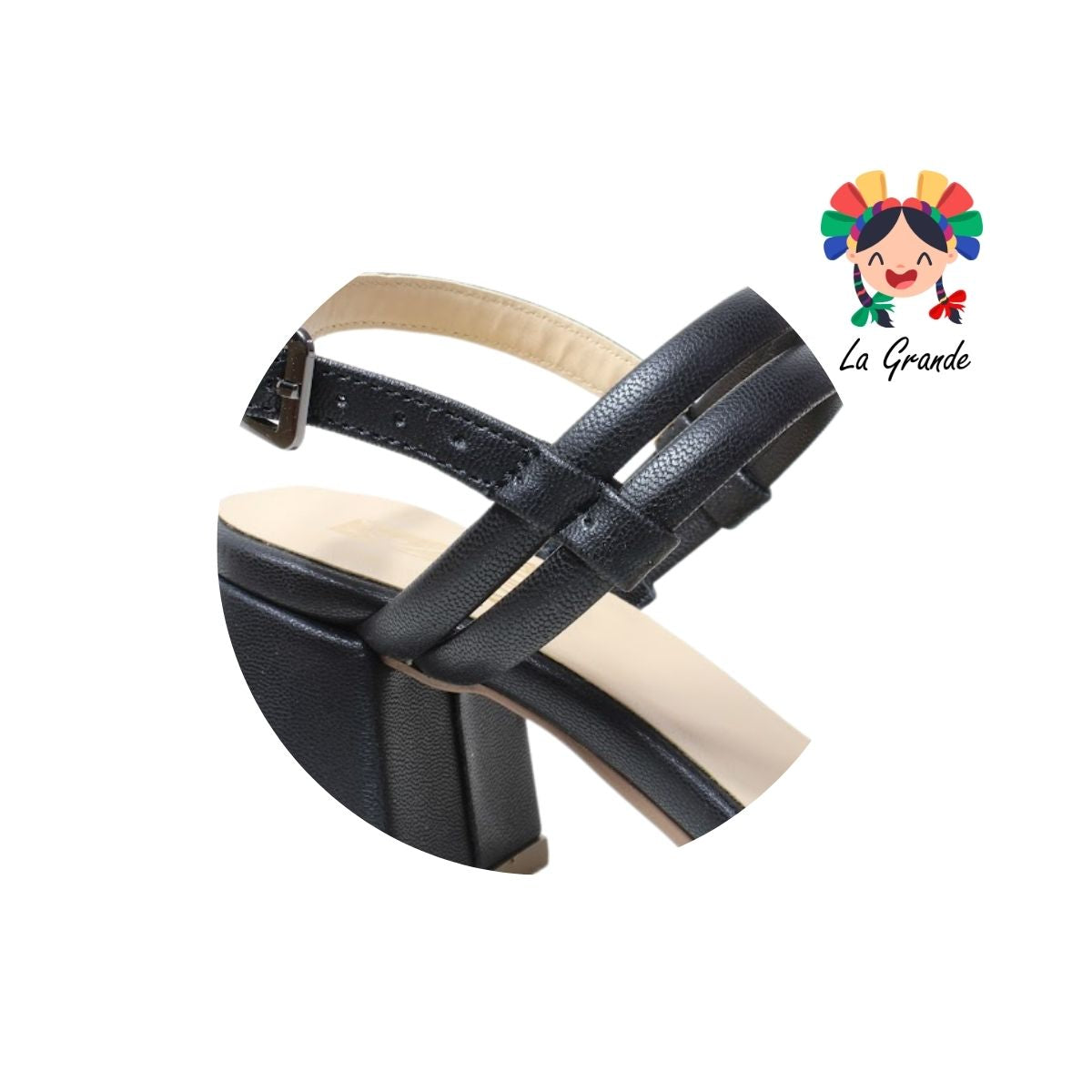 1171 KAROLINE Negro Cabra Zapatilla Casual para Dama