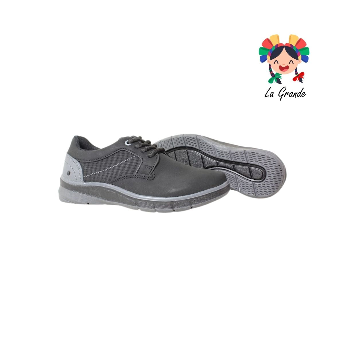 11820 RODRISAN Negro Gris Sint Zapato Casual Escolar para Niño y Caballero