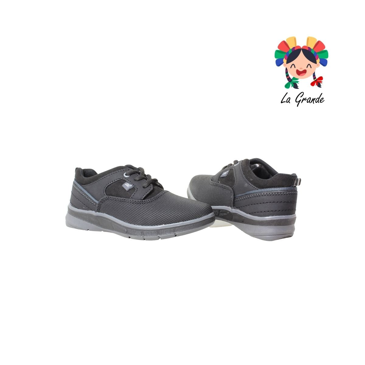11834 RODRISAN Negro Gris Sint Zapato Casual Escolar para Niño y Caballero