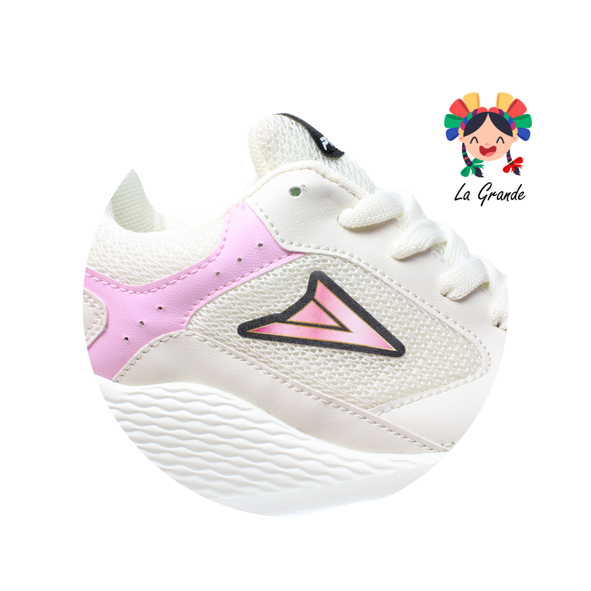 096 PRISMA Latte Rosa Tenis Deportivo para Dama