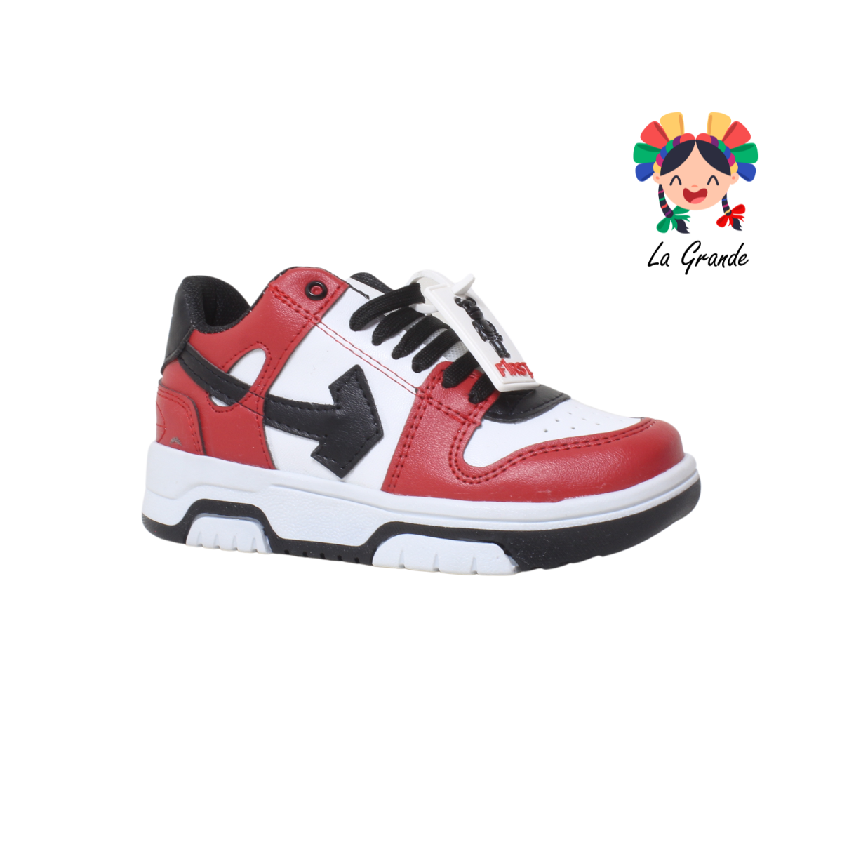 12000 FIRST Bco Rojo Ngo Sint Tenis Casual para Bebé, Niño y Niña