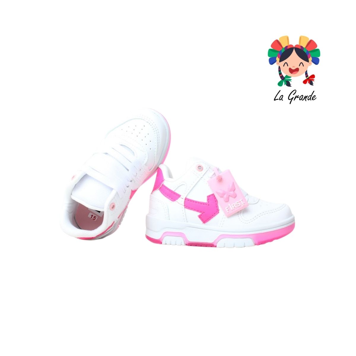 12000 FIRST Blanco Fiusha Sint Tenis Casual para Niña