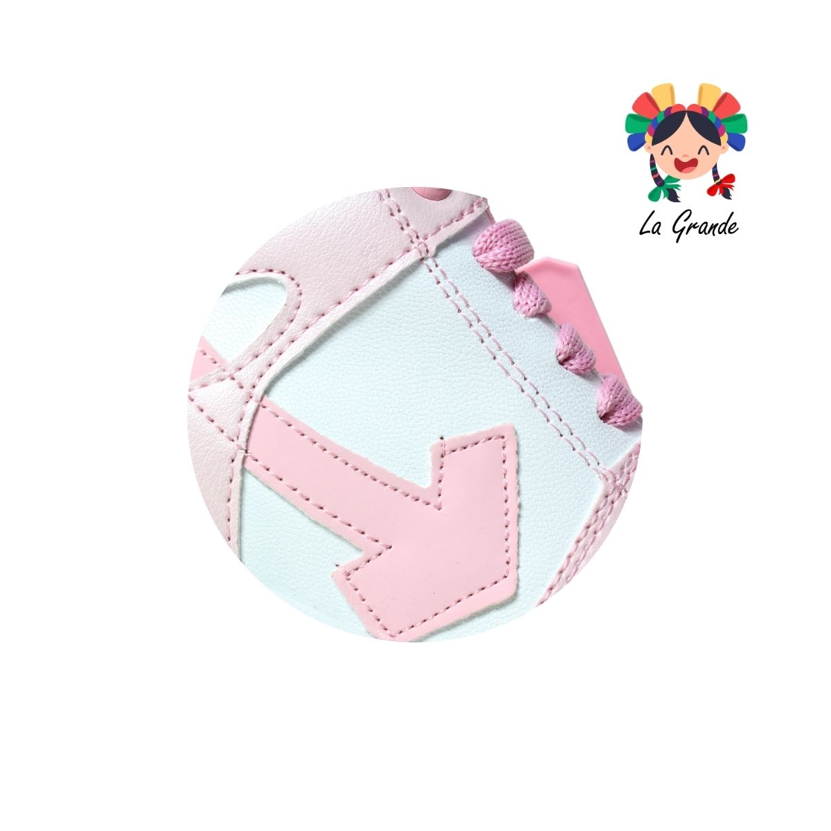 12000 FIRST Blanco Rosa Sint Tenis Casual para Niña