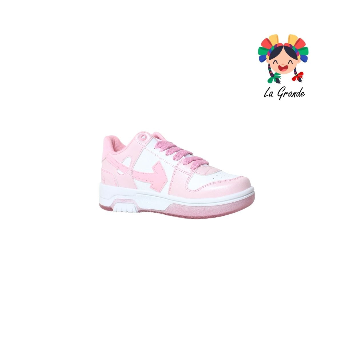 12000 FIRST Blanco Rosa Sint Tenis Casual para Niña