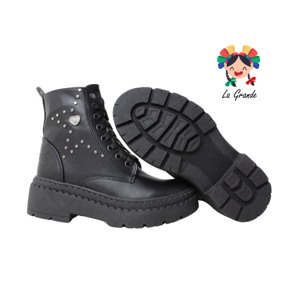 1200 TABU Negro Negro Bota Casual para Dama
