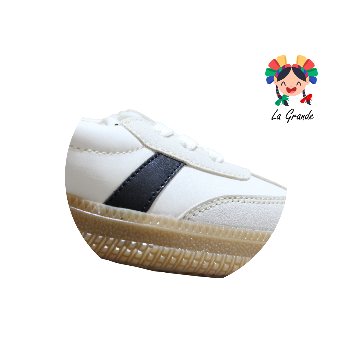 12090 DADDY Latte Negro Casual Tenis para Dama