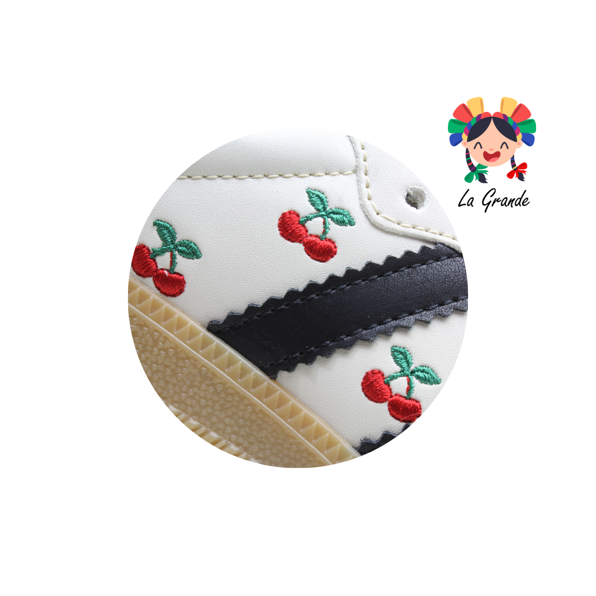 12097 DADDY Blanco Rojo Casual Tenis para Dama