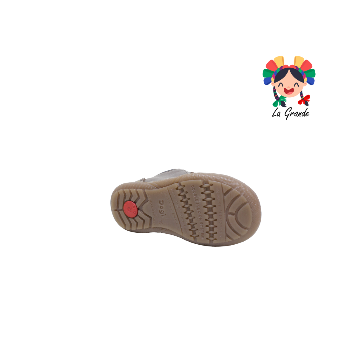 1210 DOGI Café Piel Zapato Casual para Niño