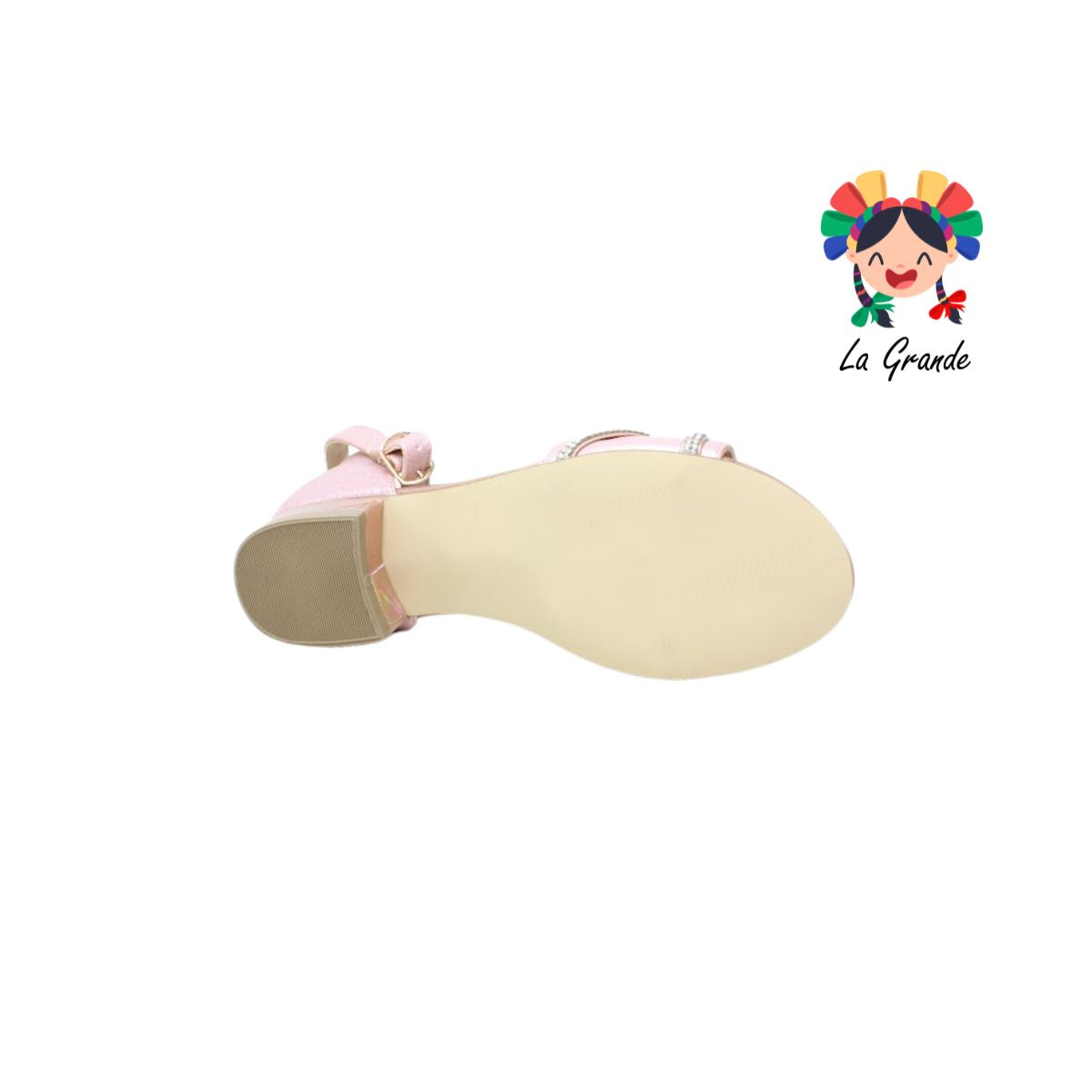 1212 KAROLINE Rosa Barbie Salma Sandalia con Pedrería para Niña y Dama