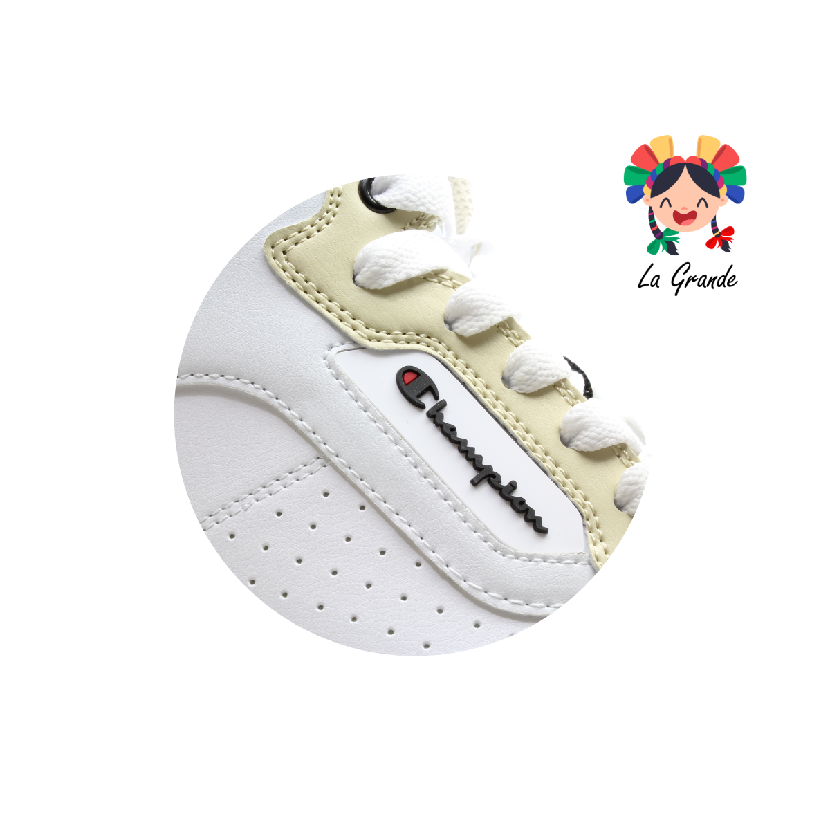 Lore Hi CHAMPION Blanco Beige Tenis Casual Importado Original para Caballero