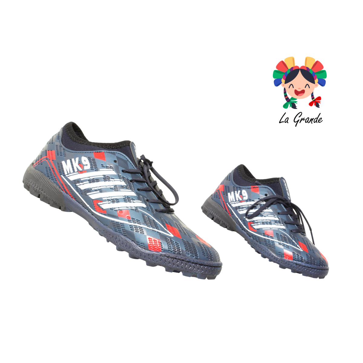 1257 MAYCKERS Mno Ngo Rojo Sintético Tenis de Fútbol Rápido para Niño y Caballero