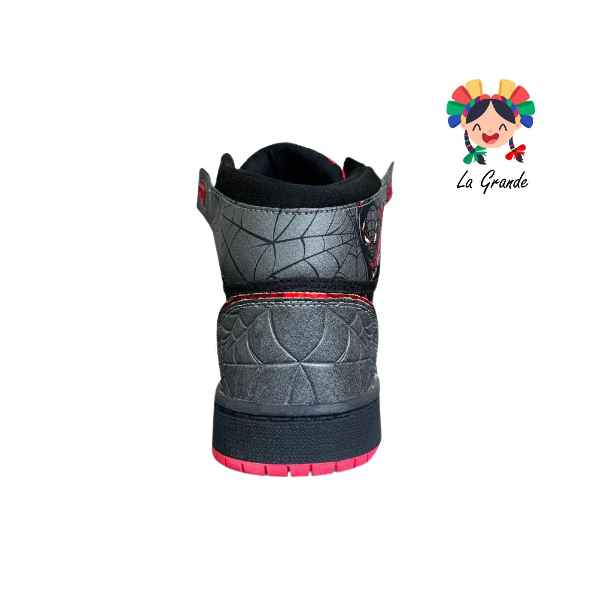 060043 PANAM Gris Rojo Napa Gamuza Miles Morales Tenis Casual Original para Dama,Joven y Caballero