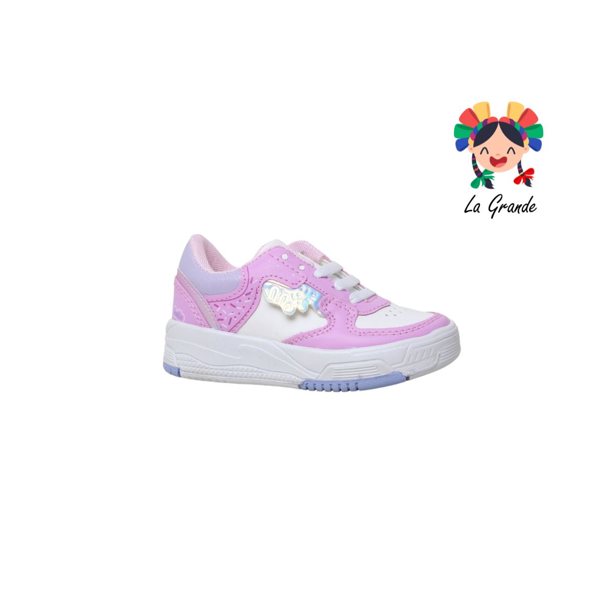 130 LUX-10 Rosa Blanco Sint tenis Casual para niña