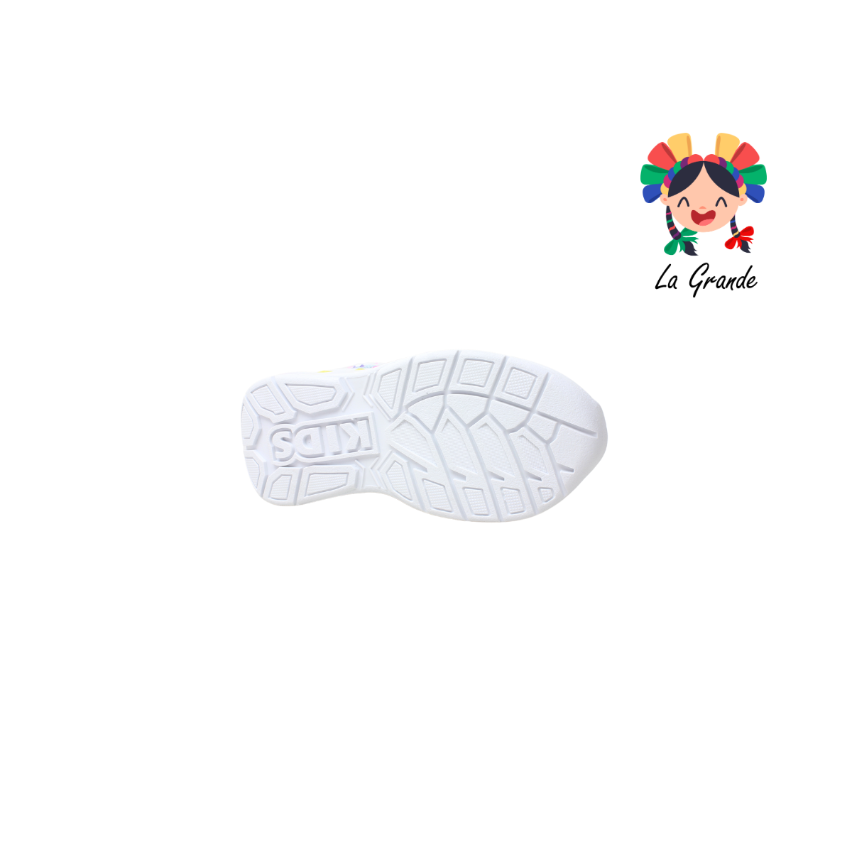 133 ON KIDS Unicornio Blanco Cielo Sint Tenis Casual con Luz Led para Niña