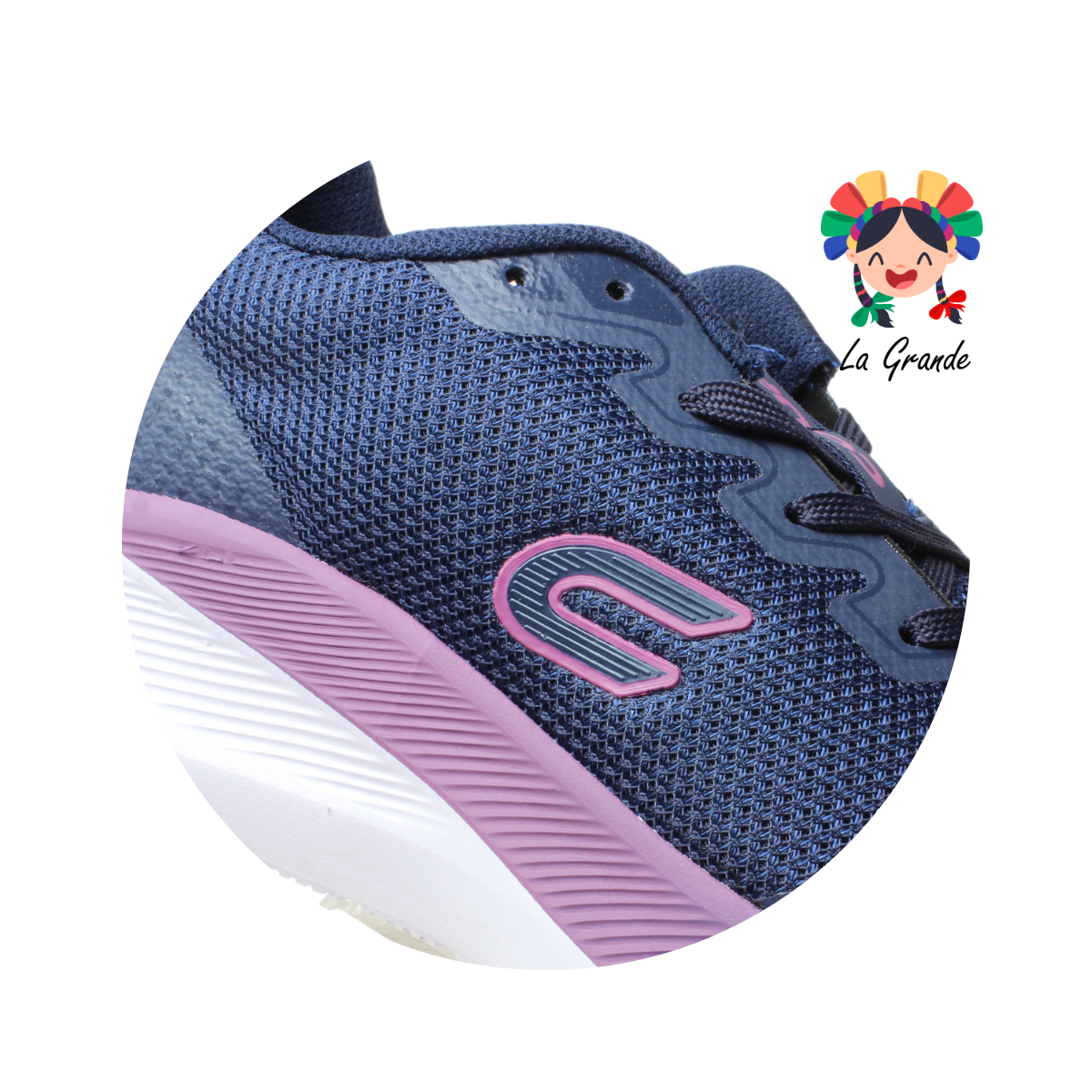 A7908J COURT Marino Morado Tenis Deportivo para Dama