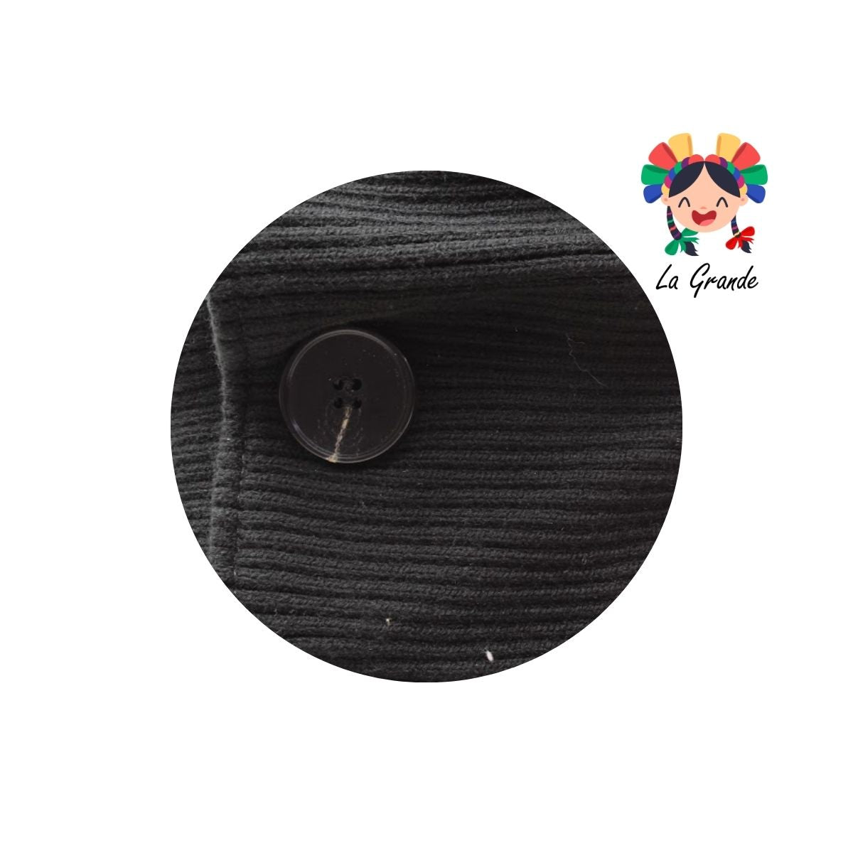 1351 SAO PAULO Negro Textil Bota Larga para Dama
